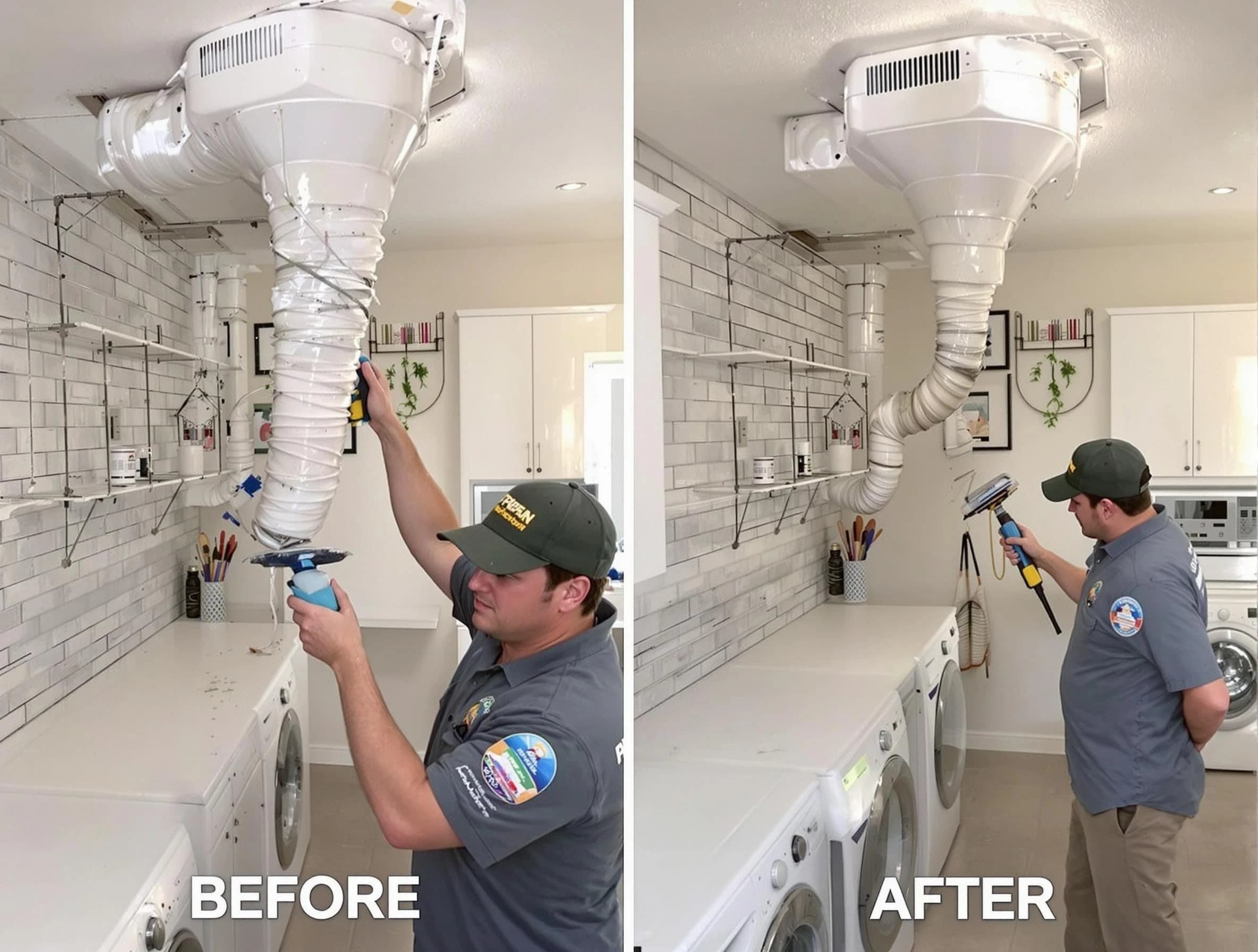 Professional dryer exhaust vent cleaning by Layton Dryer Vent Cleaning in Layton
