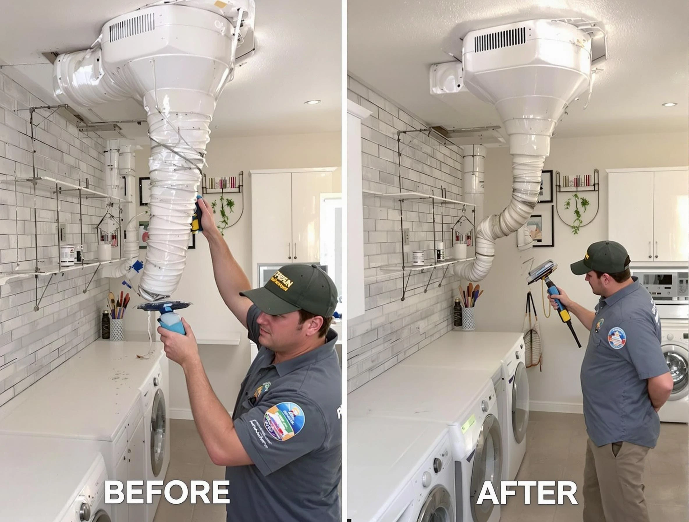 Professional dryer exhaust vent cleaning by Layton Dryer Vent Cleaning in Layton