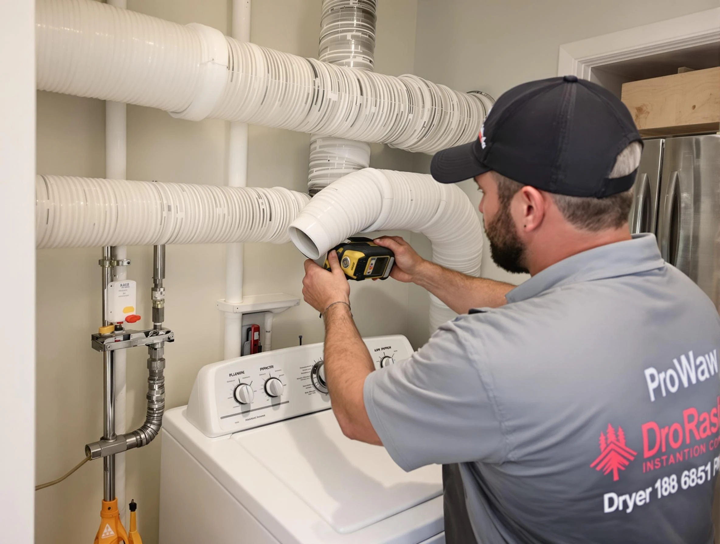 Professional dryer vent hose installation by Layton Dryer Vent Cleaning in Layton