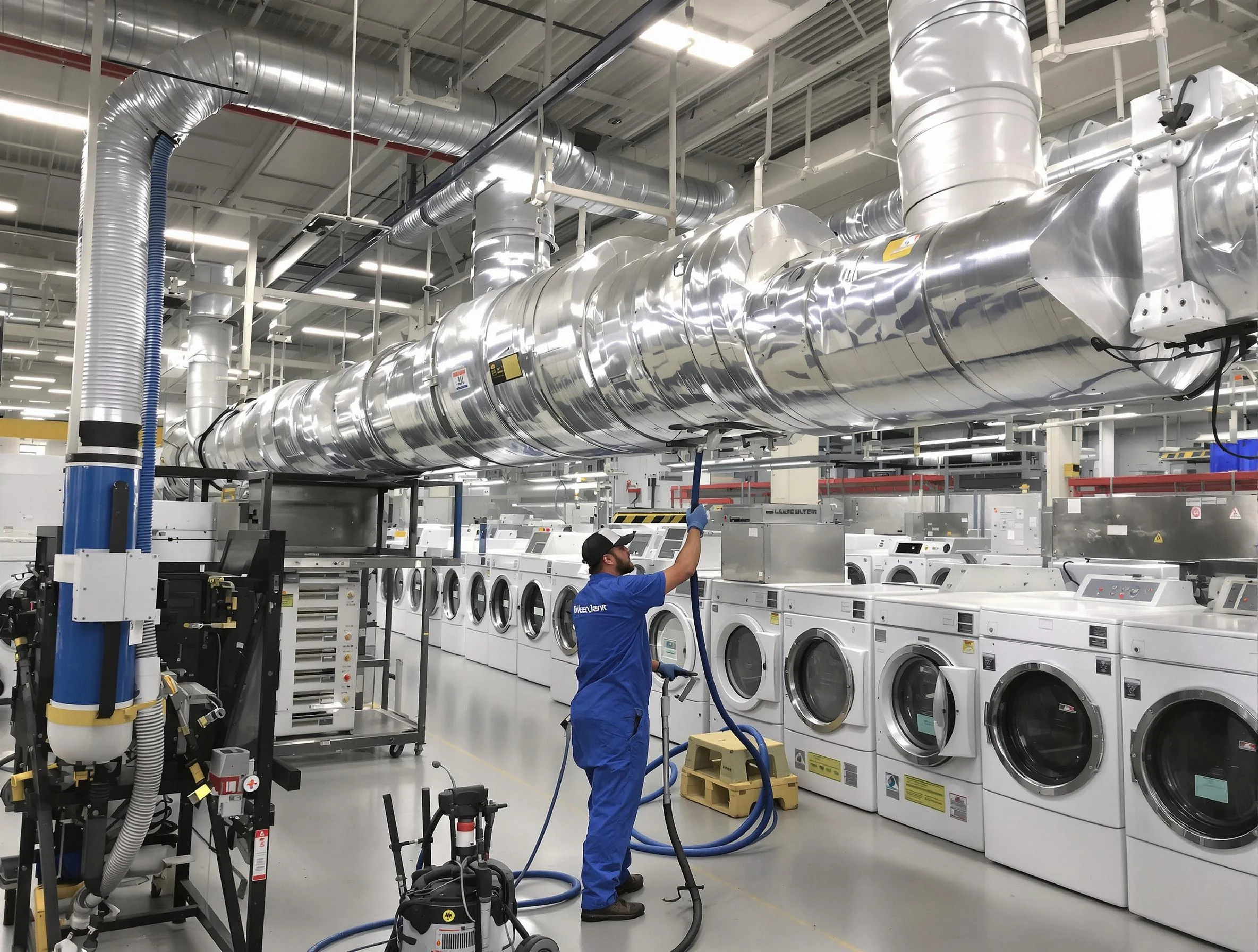 Layton Dryer Vent Cleaning team performing heavy-duty industrial dryer vent cleaning in Layton